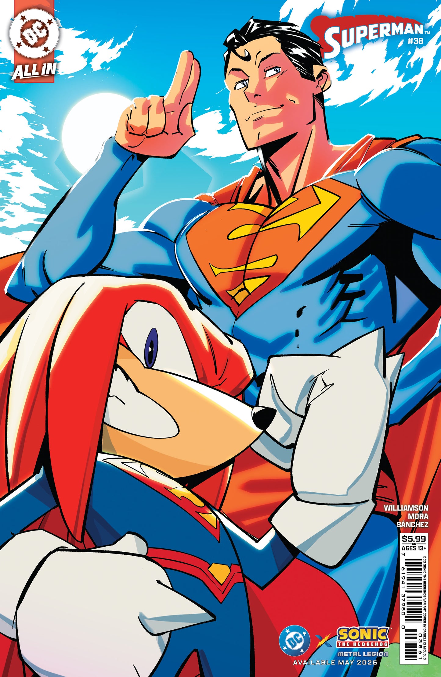 Superman #38 F Daniele Di Nicuolo Dc X Sonic Variant (The Reign Of The Superboys) (05/27/2026) Dc - Golden Apple Comics