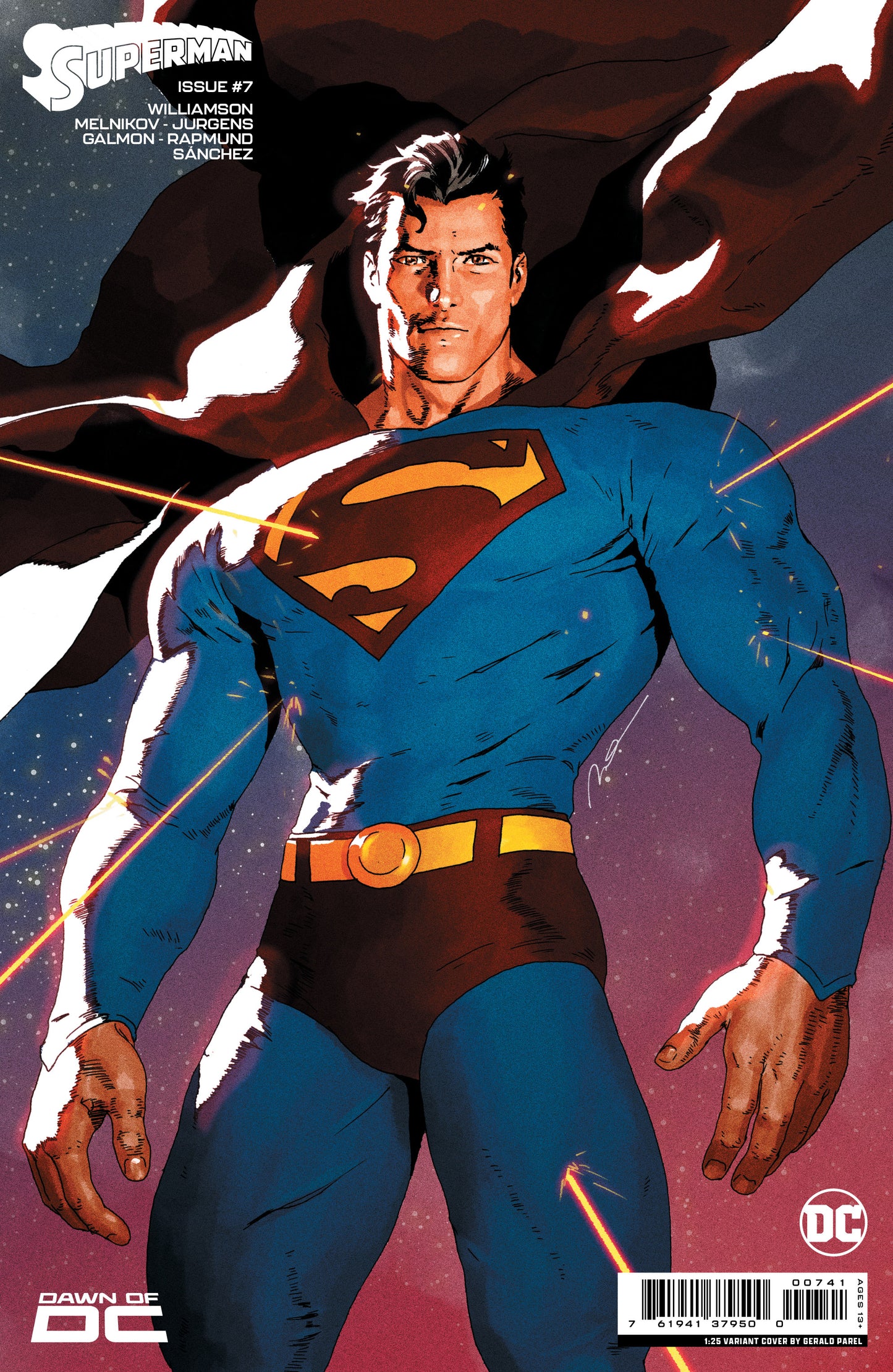 Superman #7 H 1:25 Gerald Parel Card Stock Variant (#850) (10/17/2023) Dc - Golden Apple Comics