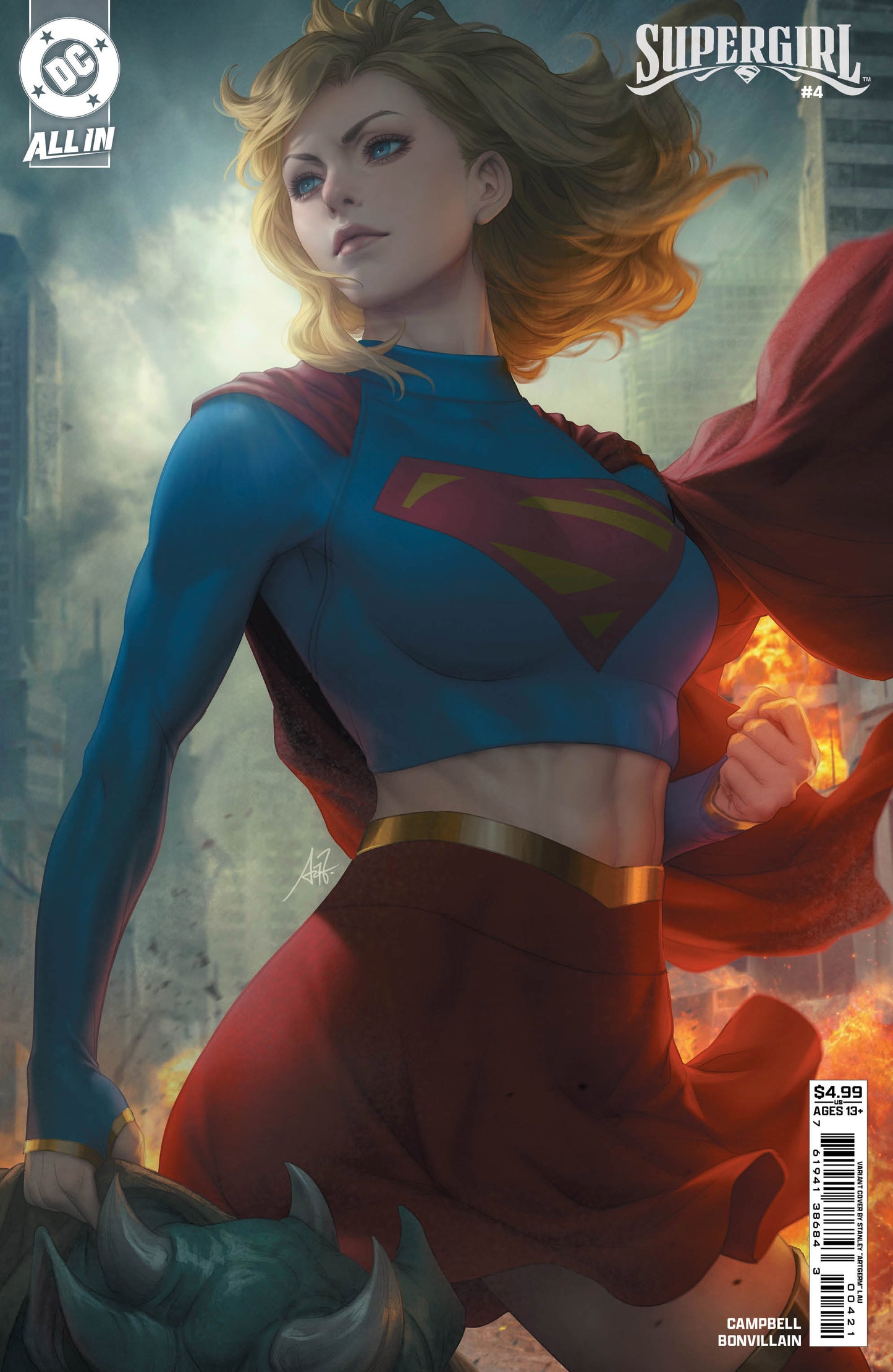Supergirl #4 B Stanley Artgerm Lau Variant (08/13/2025) Dc