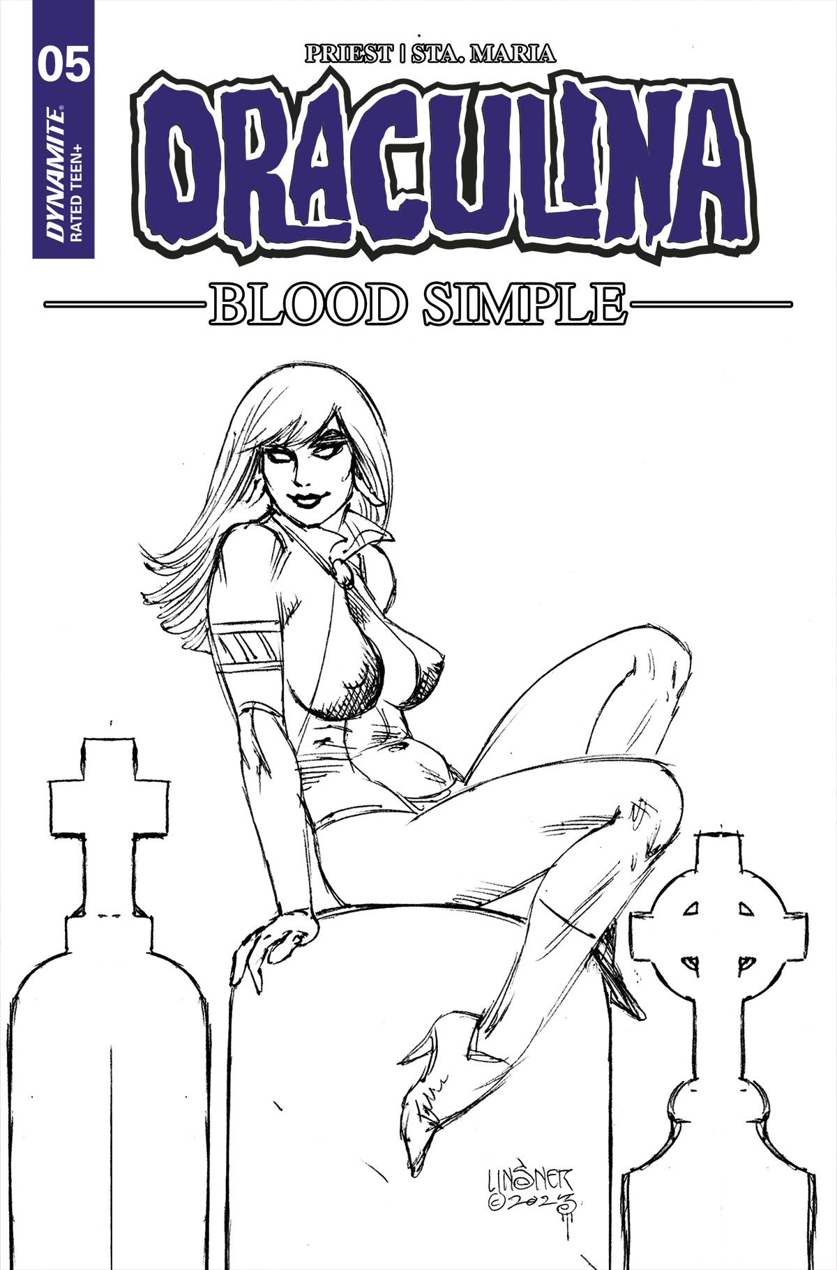 Draculina Blood Simple #5 G 1:10 Joseph Michael Linsner Line Ar Variant (08/30/2023) Dynamite