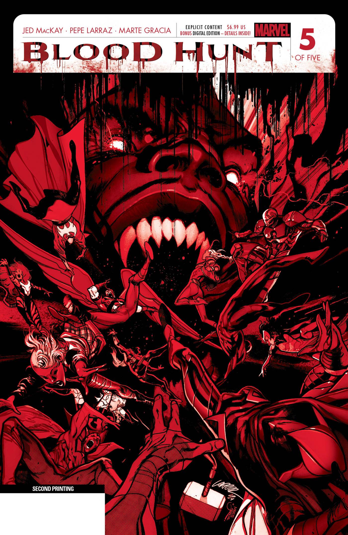 Blood Hunt Red Band #5 2nd Print Pepe Larraz Variant (08/28/2024) Marv