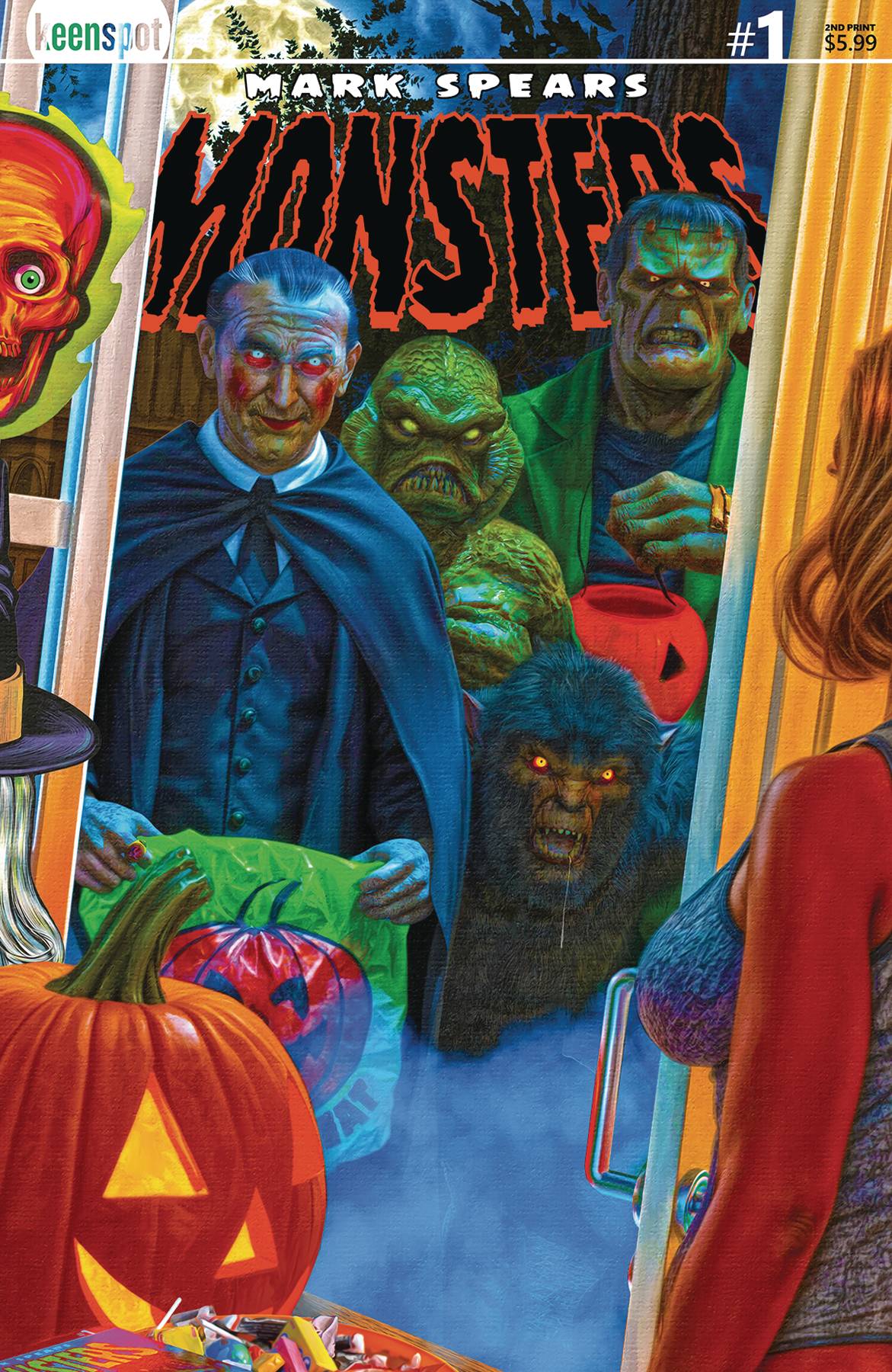 Mark Spears Monsters #1 2nd Print A Trick Or Treat SIGNED Variant (10/30/2024) KEENSPOT - Golden Apple Comics