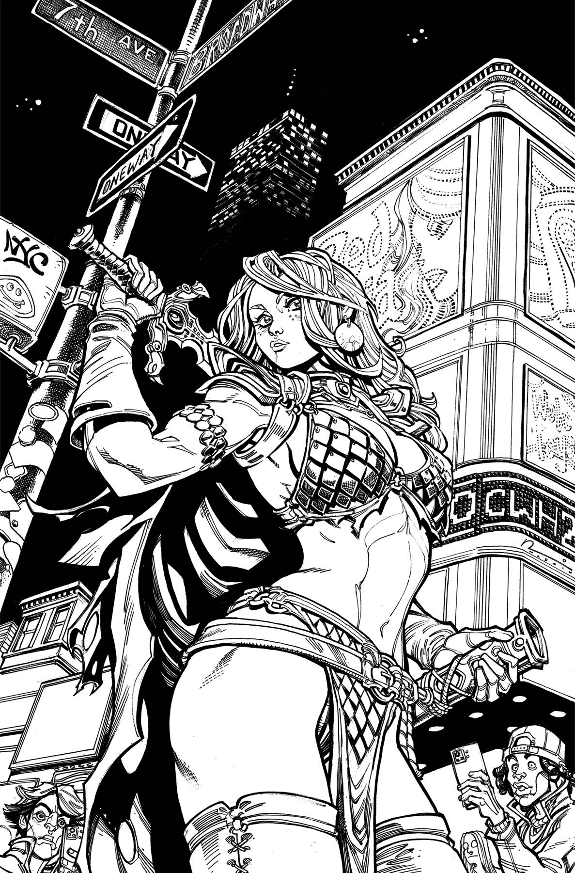 Sonja Reborn #1 Q 1:15 Chad Hardin Line Art Virgin Variant (08/27/2025) Dynamite