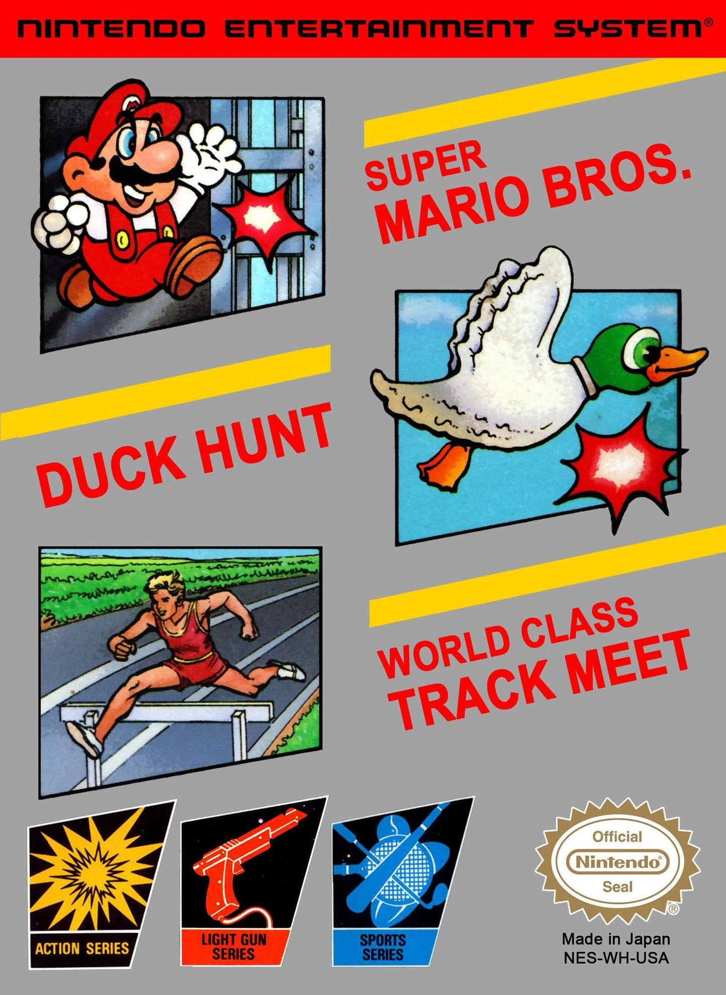 Super Mario Bros./Duck Hunt/World Class Track Meet (Nintendo NES)