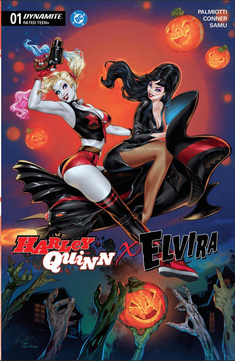 HARLEY QUINN X ELVIRA #1 SSCO ELIAS CHATZOUDIS HOMAGE TRADE DRESS VARIANT 2025
