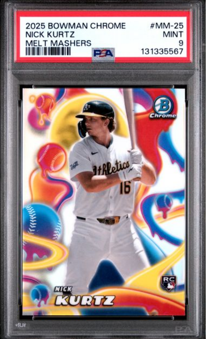 Graded 2025 Topps Bowman Chrome Nick Kurtz #MM25 Melt Mashers Rookie R