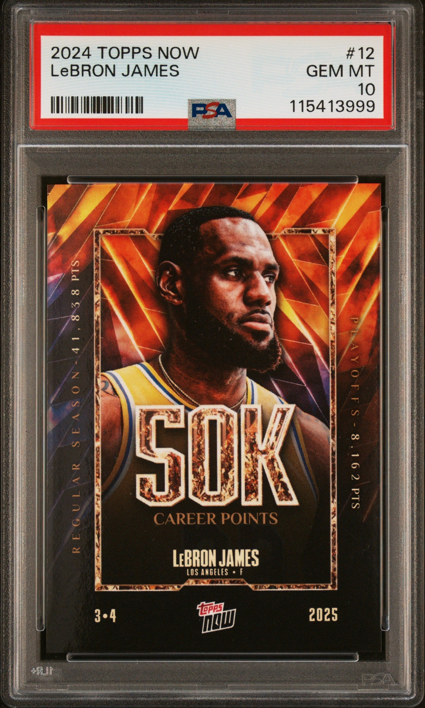 lebron james graded cards Graded 2024 Topps Now LeBron James #12 Basketball Card PSA 10 Gem Mint
