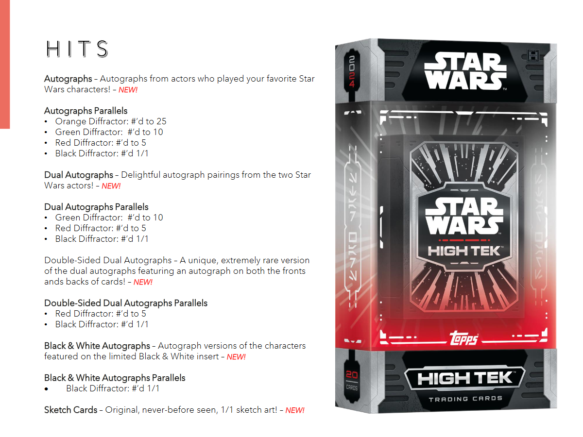 Star Wars High Tek Hobby Breaker Box 1 Pack 20 Cards (01/08/2025) IN STORE PICK UP ONLY