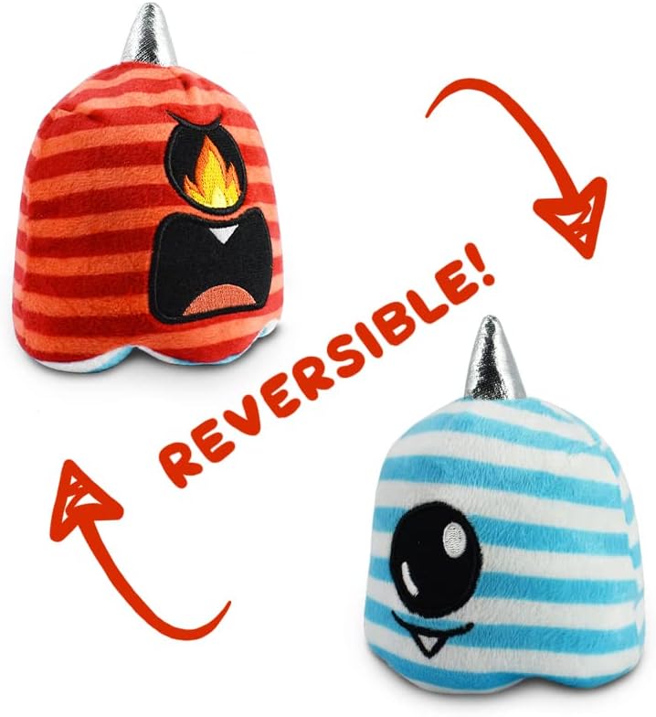 TeeTurtle Reversible Plushie: Cyclops - Blue/Red