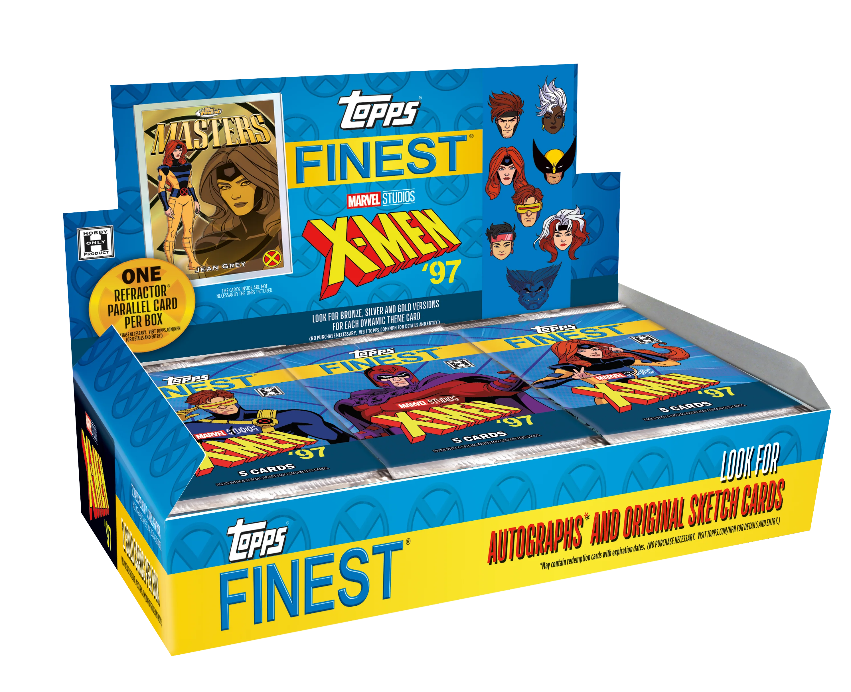 【新品未開封】X-MEN TCG ブースターボックス 2000年 当時物 X-Men 97 Topps Finest 2024 Hobby Breaker Box 12 Packs (02/26/2025)