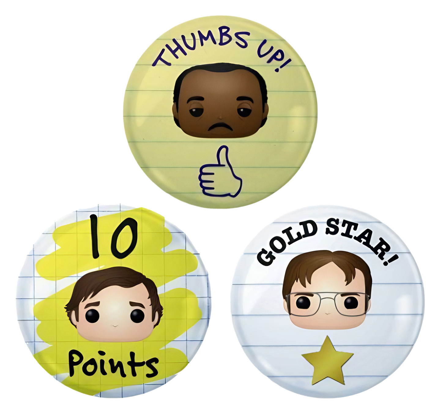 Funko: Buttons, The Office (3-PK)