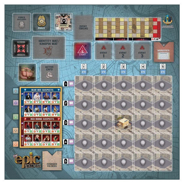 Tiny Epic Crimes: Game Mat - Golden Apple Comics