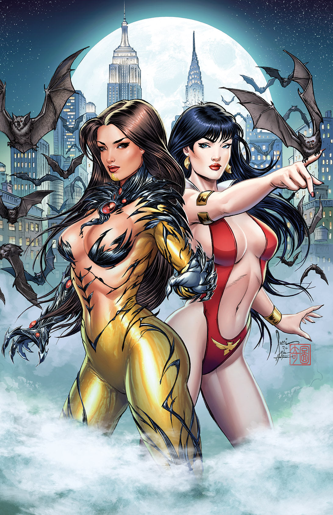 VAMPIRELLA X WITCHBLADE SPECIAL #1 BILLY TUCCI NYCC EXCLUSIVE VIRGIN VAR (10/28/2026) - Golden Apple Comics