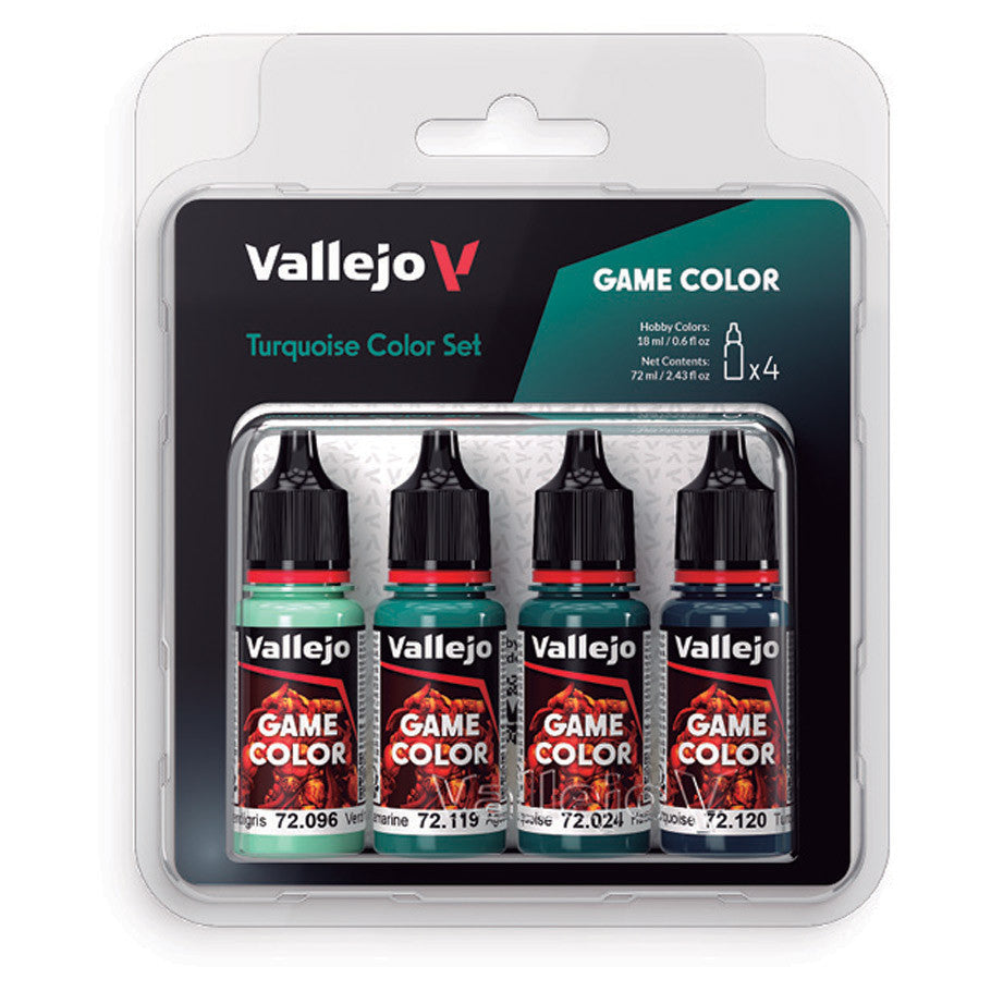Vallejo Game Color: Paint Set - Turquoise (4)