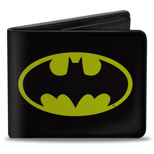 Bi-Fold  Wallet - Batman Bat Signal Logo Black/Yellow/Black