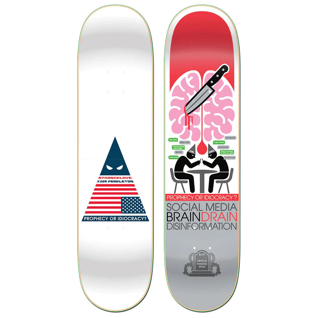 StrangeLove Don Pendleton "Brain Drain" 7.75" Skateboard Deck