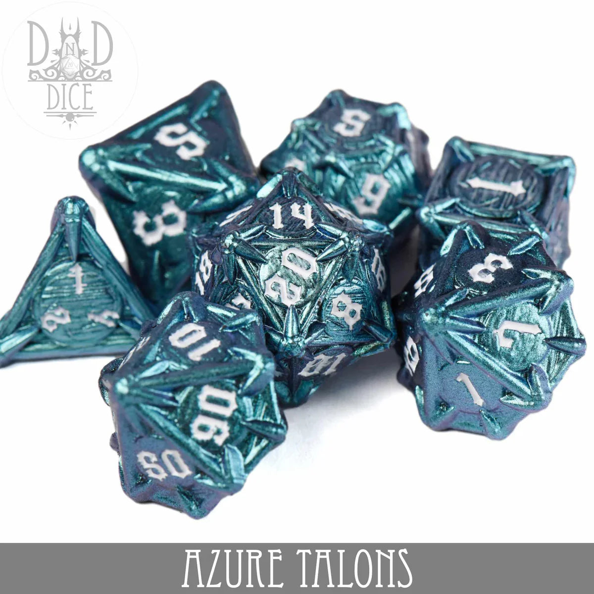 Azure Talons (Metal) Dice Set