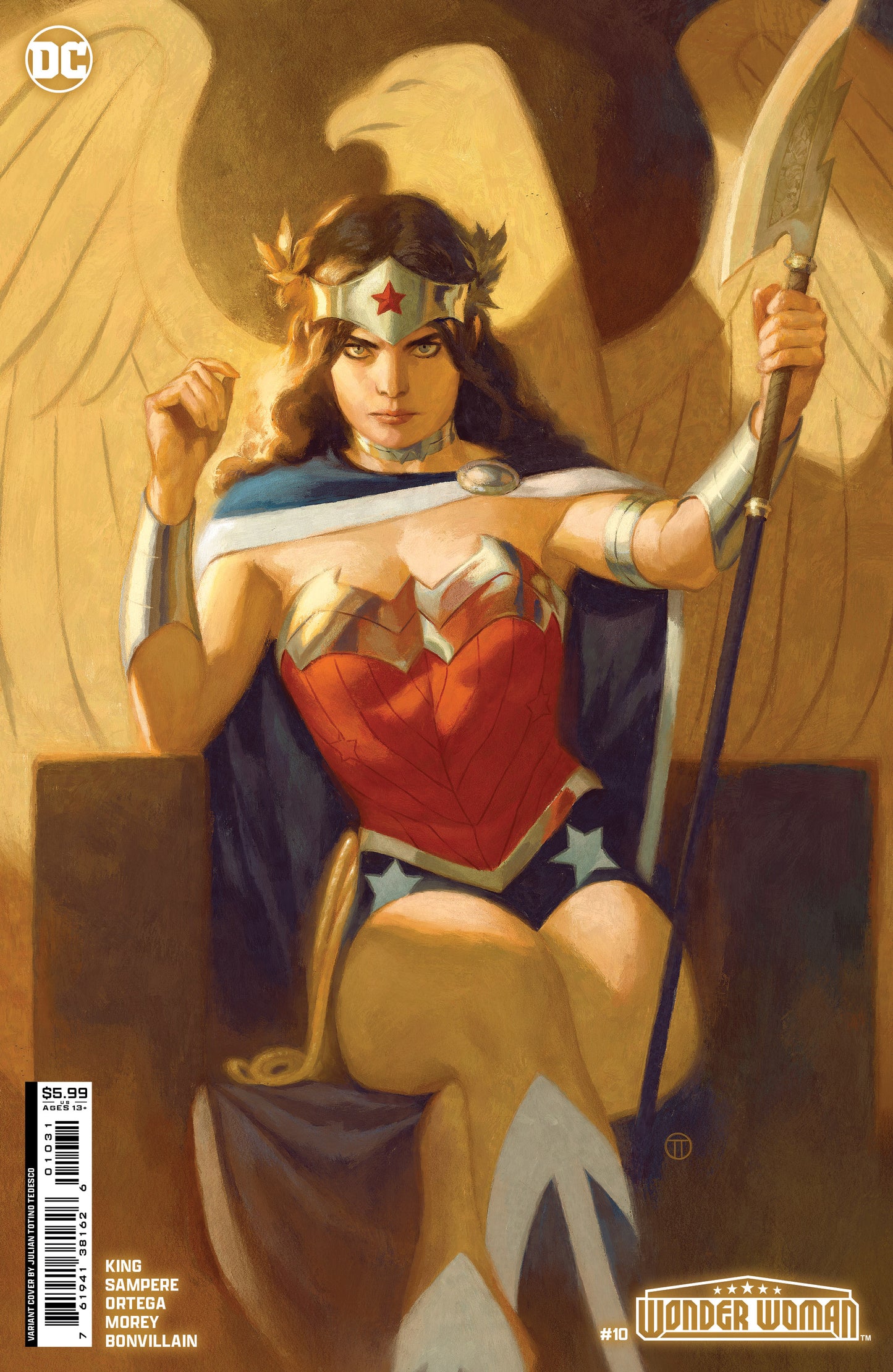 Wonder Woman #10 B Julian Totino Tedesco Variant (06/18/2024) Dc