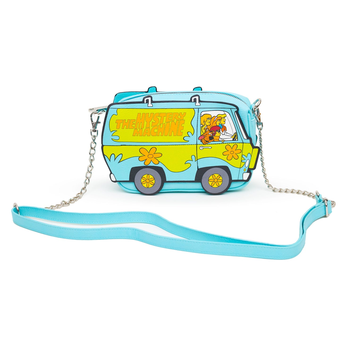 Scooby Doo Bag, Cross Body, Scooby Doo and Friends in Mystery Machine, Blue, Vegan Leather