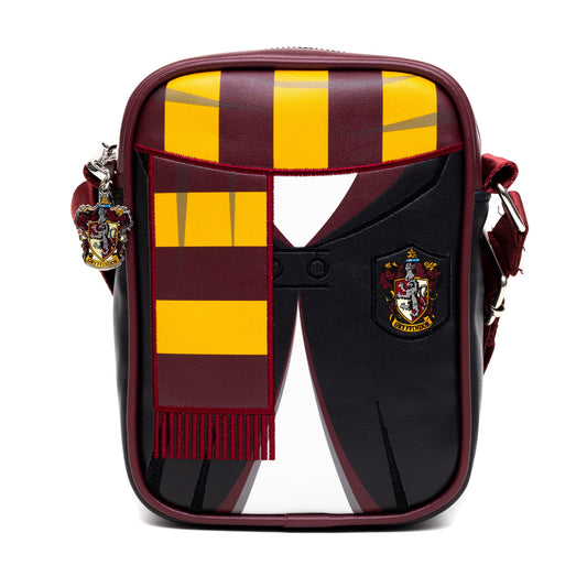 The Wizarding World of Harry Potter Bag, Cross Body, Harry Potter Hogwarts School Gryffindor Uniform Embroidered, Vegan Leather
