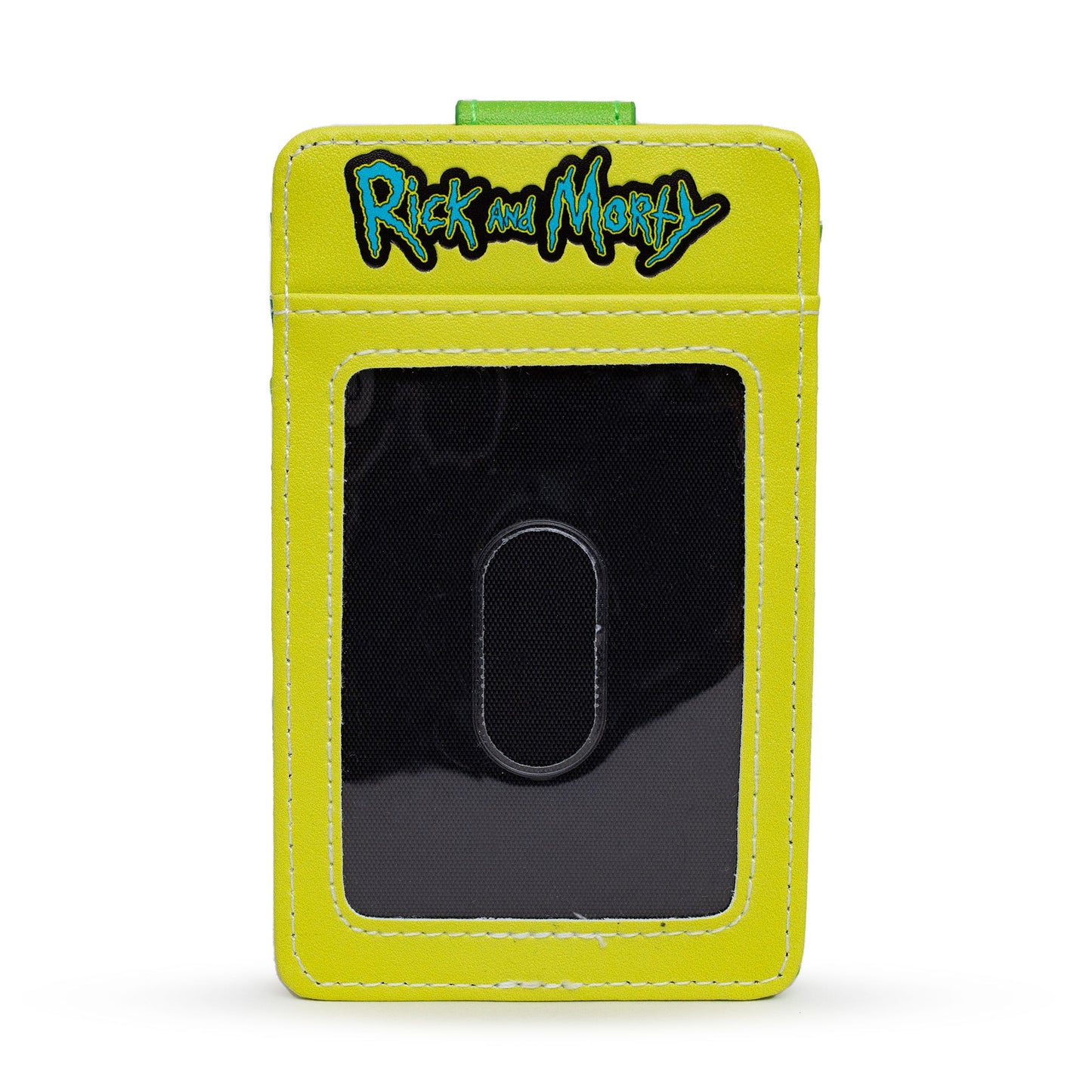 Rick and Morty Wallet, Character Wallet ID Card Holder, Rick and Morty Rick Face Yellow Green, Vegan Leather