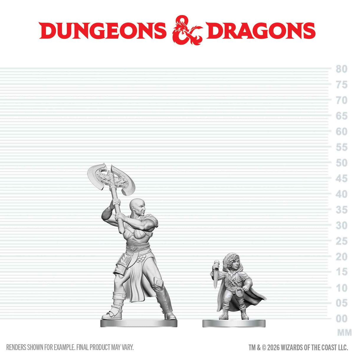 D&D Nolzur's Marvelous Miniatures: Goliath Barbarian & Halfling Rogue