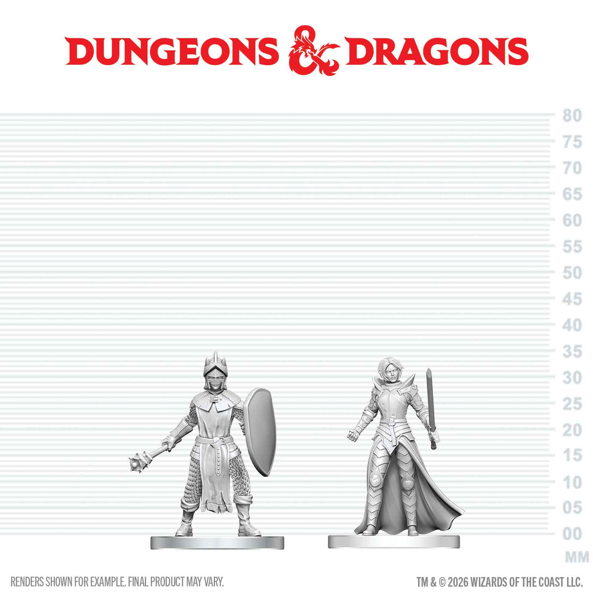 D&D Nolzur's Marvelous Miniatures: Black Gauntlet & Zhentilar Paladin of Bane