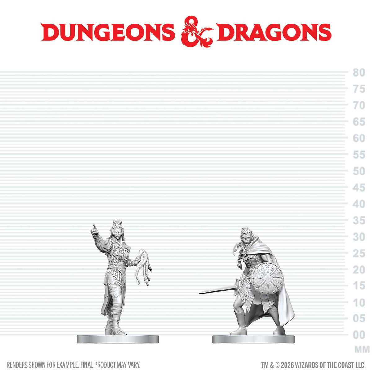 D&D Nolzur's Marvelous Miniatures: Drow Elite Warrior & Drow Priestess of Lolth