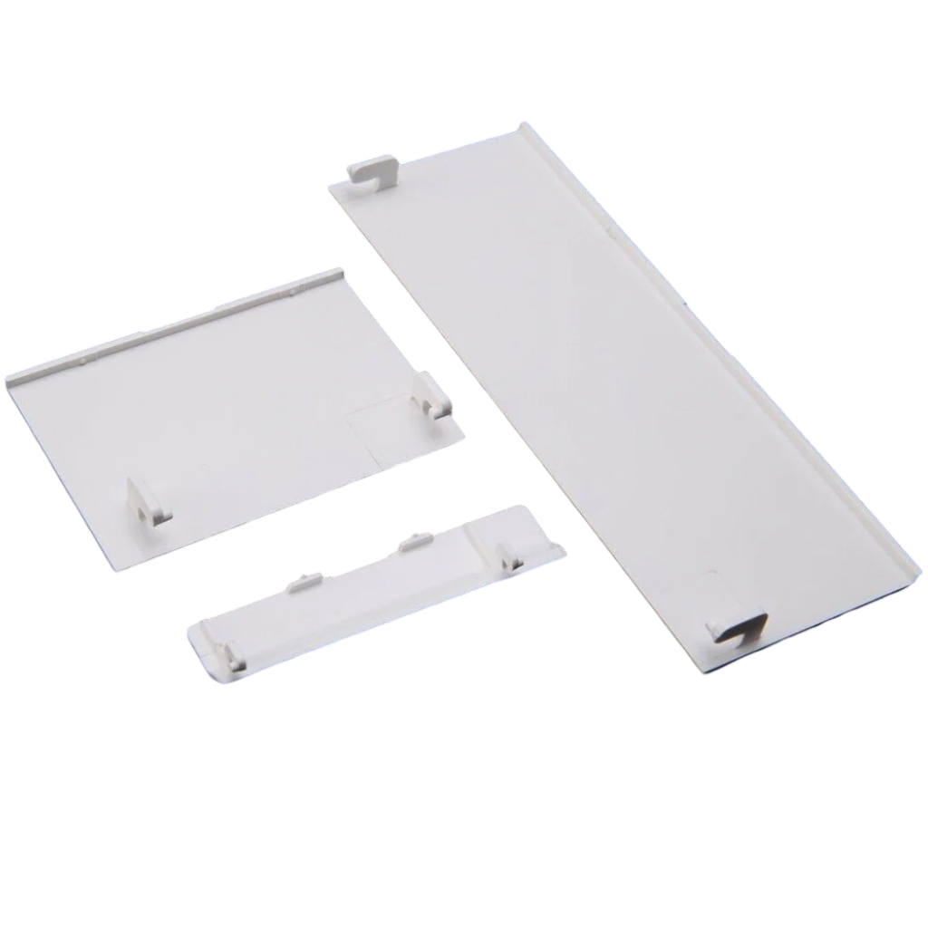 3 Piece Port Dust Covers Doors Compatible With Nintendo Wii (Black & White)