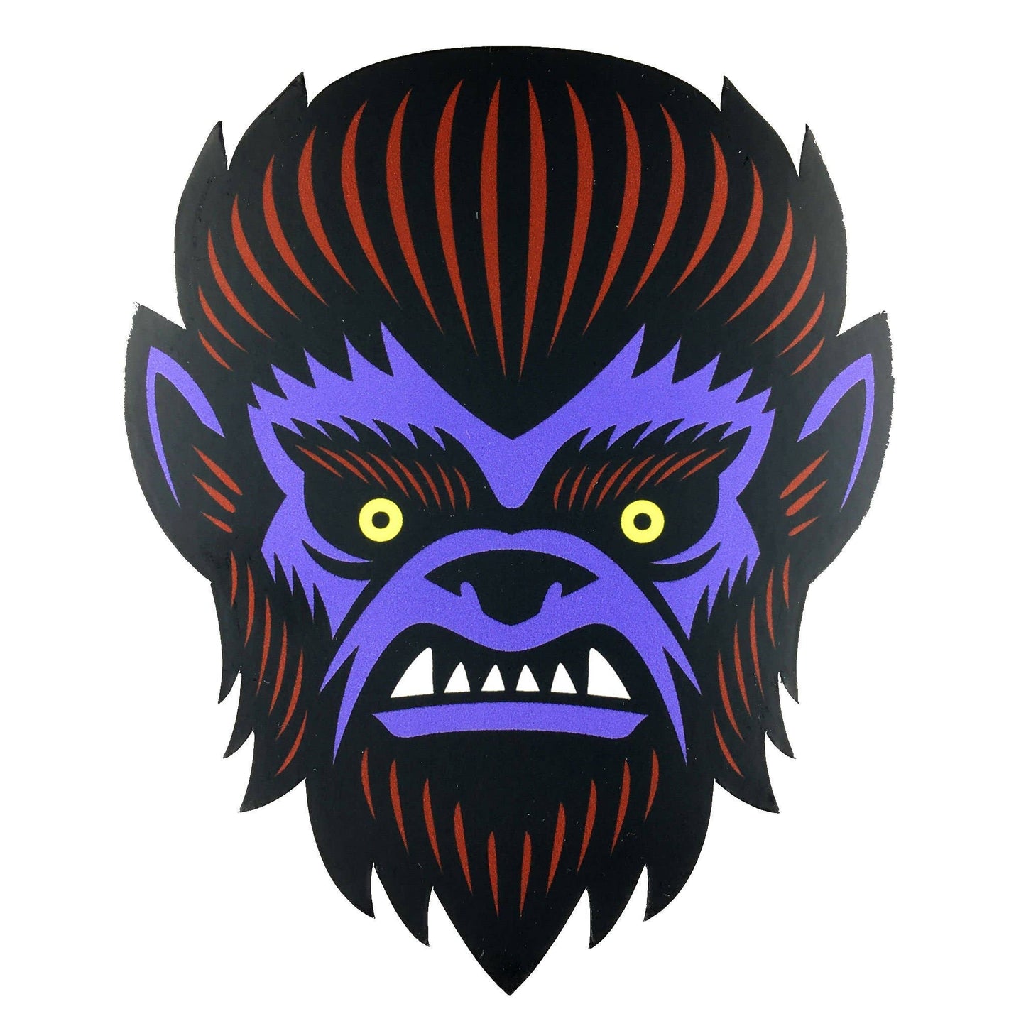 Wolf Man Head Sticker - Golden Apple Comics