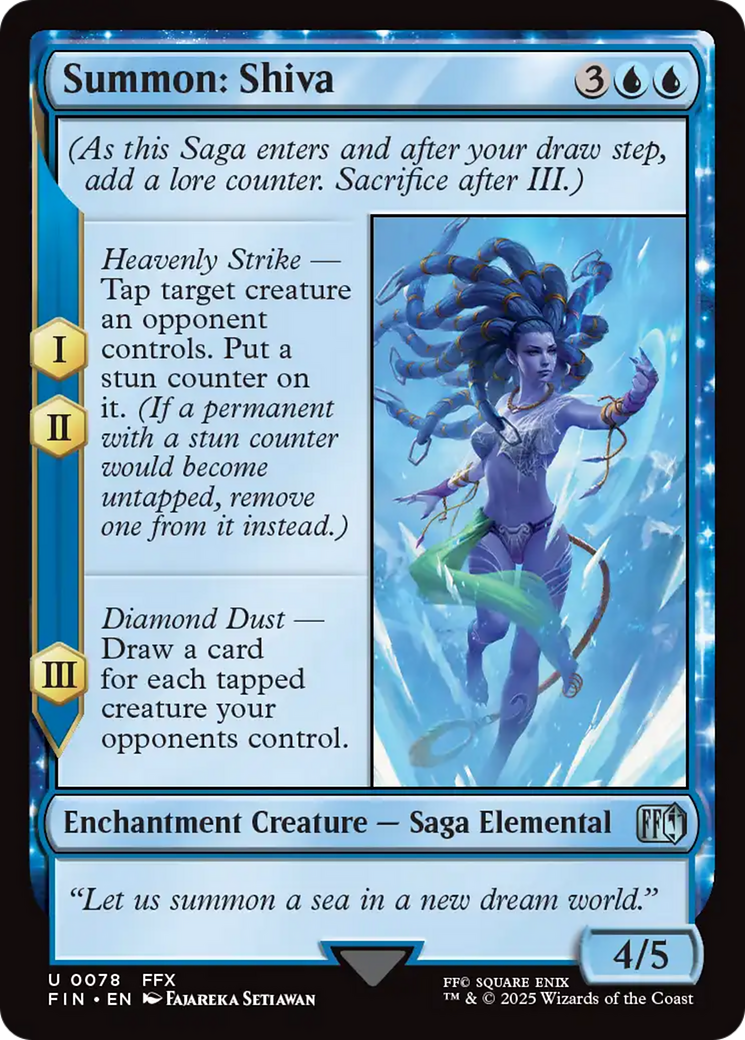 Summon: Shiva (FIN-078) - FINAL FANTASY: (enchantment) Foil - Golden Apple Comics