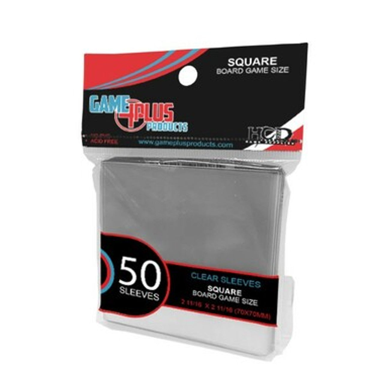 Square Board Game Size Clear Card Sleeves (50ct) (70x70mm) - Golden Apple Comics