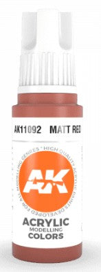 AK Interactive 11092 Matt Red 3G Acrylic Paint 17ml Bottle