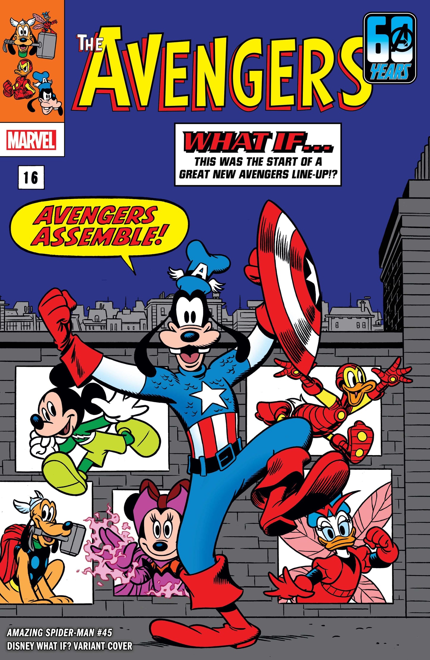 Amazing Spider-Man #45 B Vitale Mangiatordi Disney 100 What If Avengers 16 Homage Variant (03/13/2024) Marvel