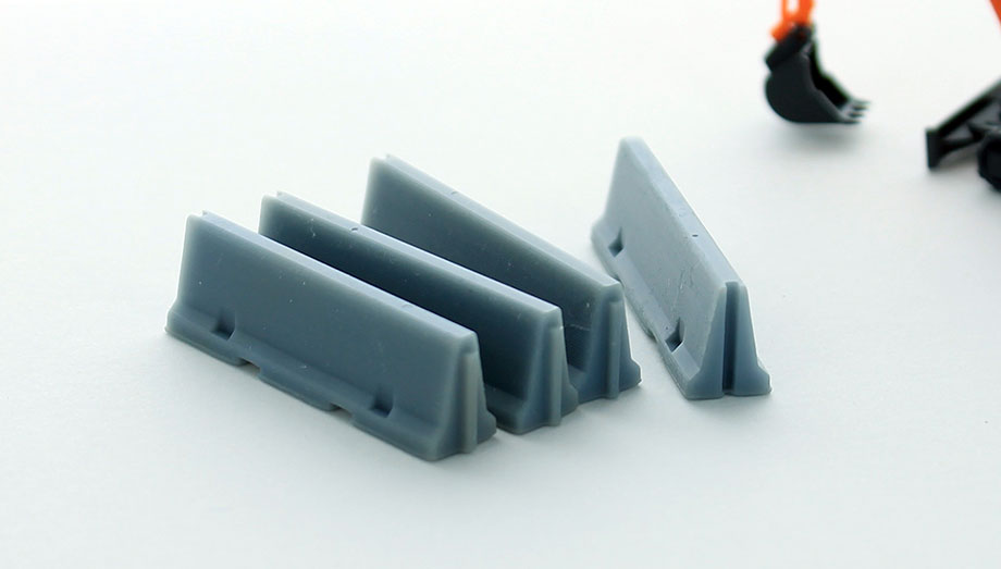3D To Scale 87-100-GY 1/87 – Jersey Barriers Gray Miniature Scenery