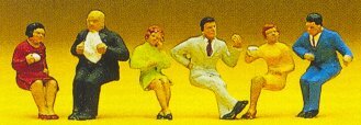 Preiser 10103 HO Scale Seated Diners -- pkg(6) - Golden Apple Comics