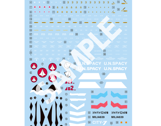 Bandai 2704803 HG Macross VF-22S Sturmvogel II Waterslide Decal Sheet