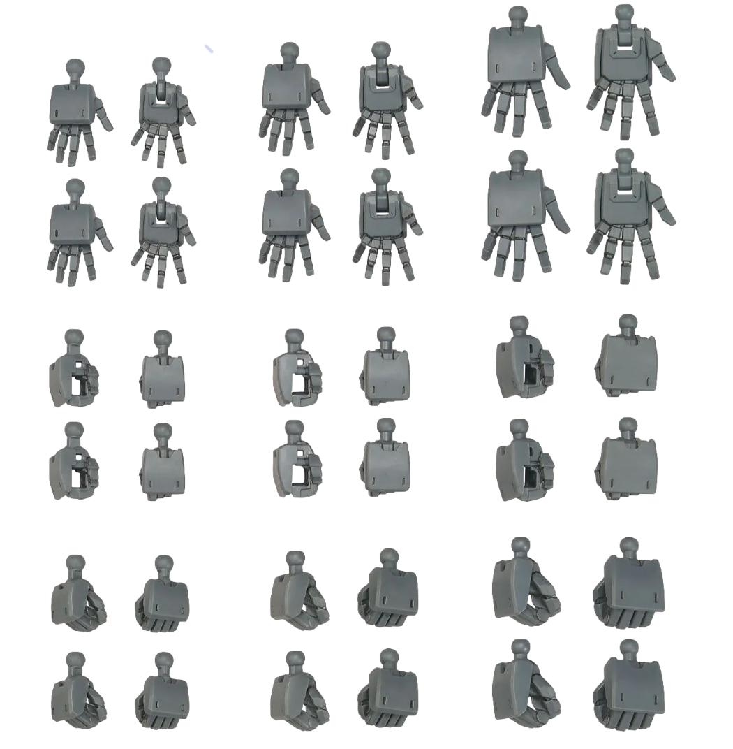 Bandai 2733943 1/144 Mobile Suit Gundam Option Parts Gunpla #03 (Rectangular Hands)