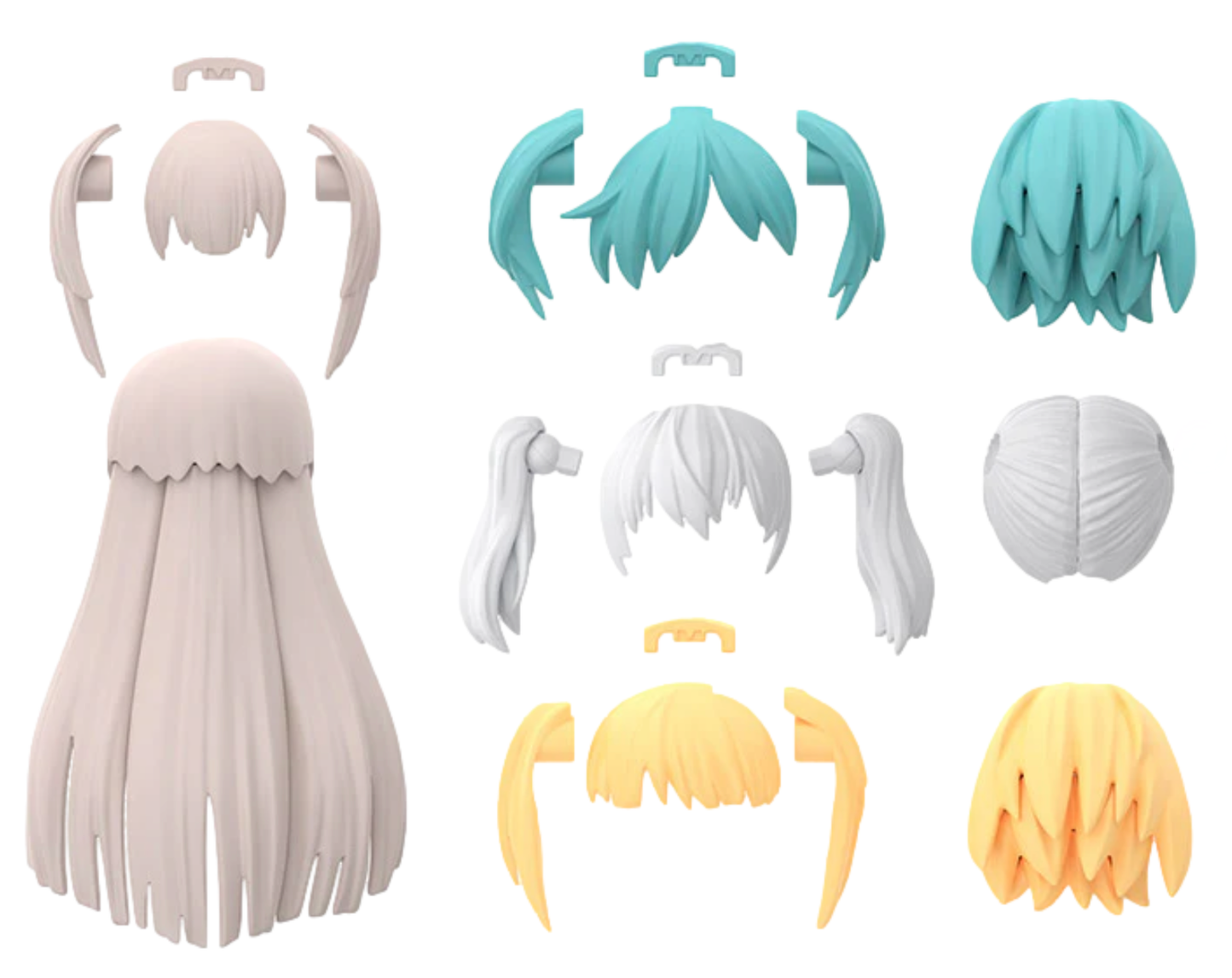 Bandai 9032260 30MS Option Parts Set #5 Hair Style Accessory Kit (30 Minutes Sisters)