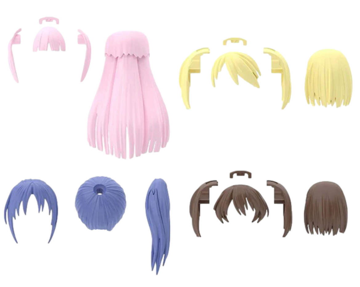 Bandai 9034001 30MS Option Parts Set #6 Hair Style Accessory Kit (30 Minutes Sisters)