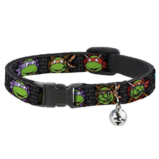 Cat Collar Breakaway with Bell - Classic TMNT Expessions Battle Gear Gray Multi Color