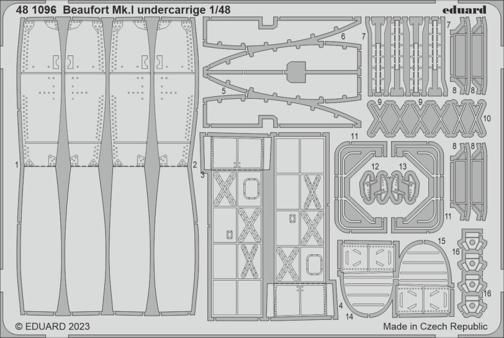Eduard 481096 1/48 Aircraft- Beaufort Mk I Undercarriage for ICM