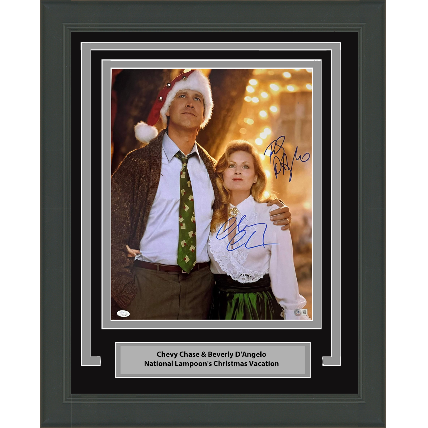 Framed Autographed/Signed Chevy Chase & Beverly D'Angelo National Lampoon's Christmas Vacation 16x20 Photo JSA COA