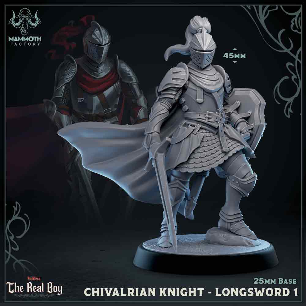 Chivalrian Knight with Longsword 1 (Paladin) - Golden Apple Comics