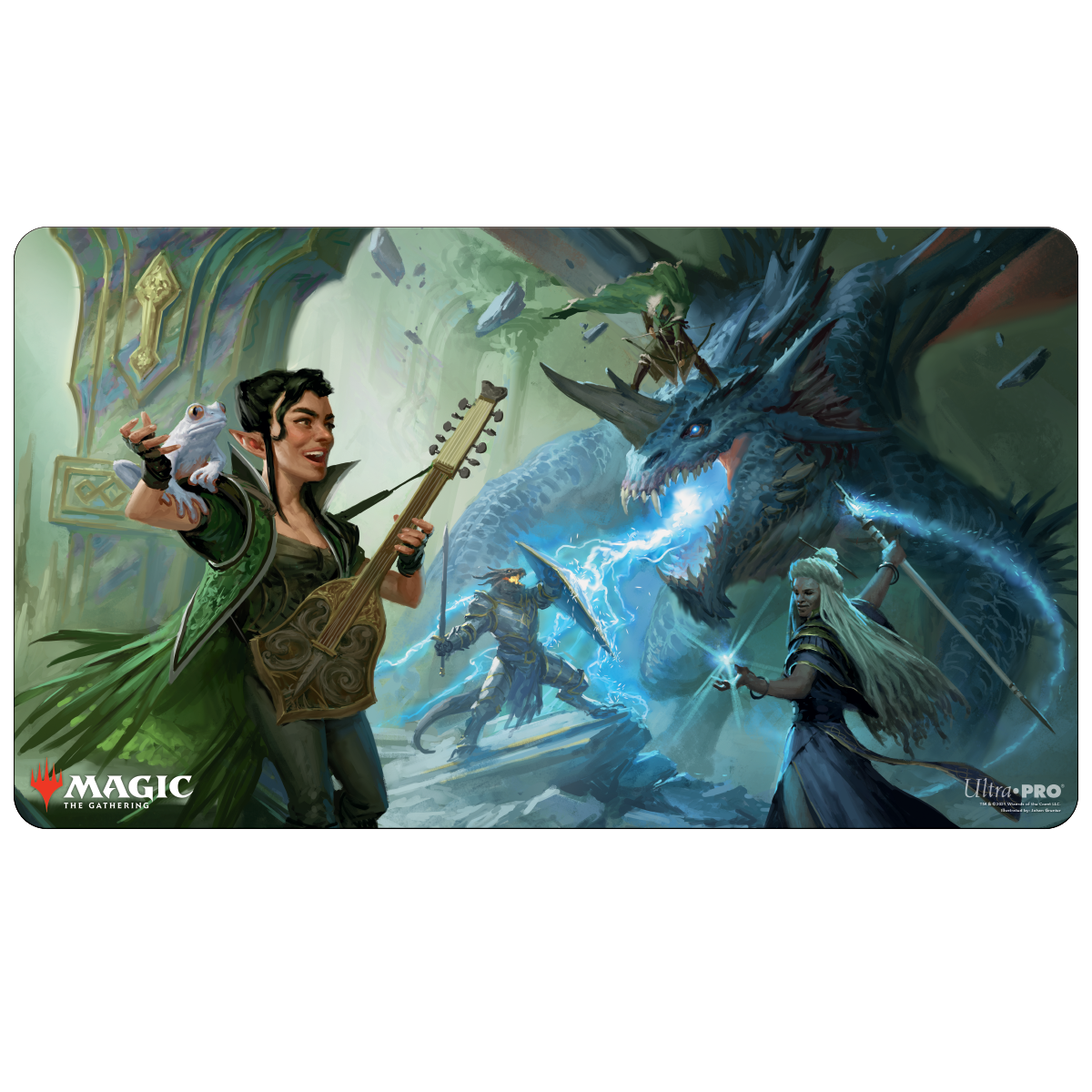 Ultra PRO: Playmat - Adventures in the Forgotten Realms (The Party Fighting Blue Dragon)