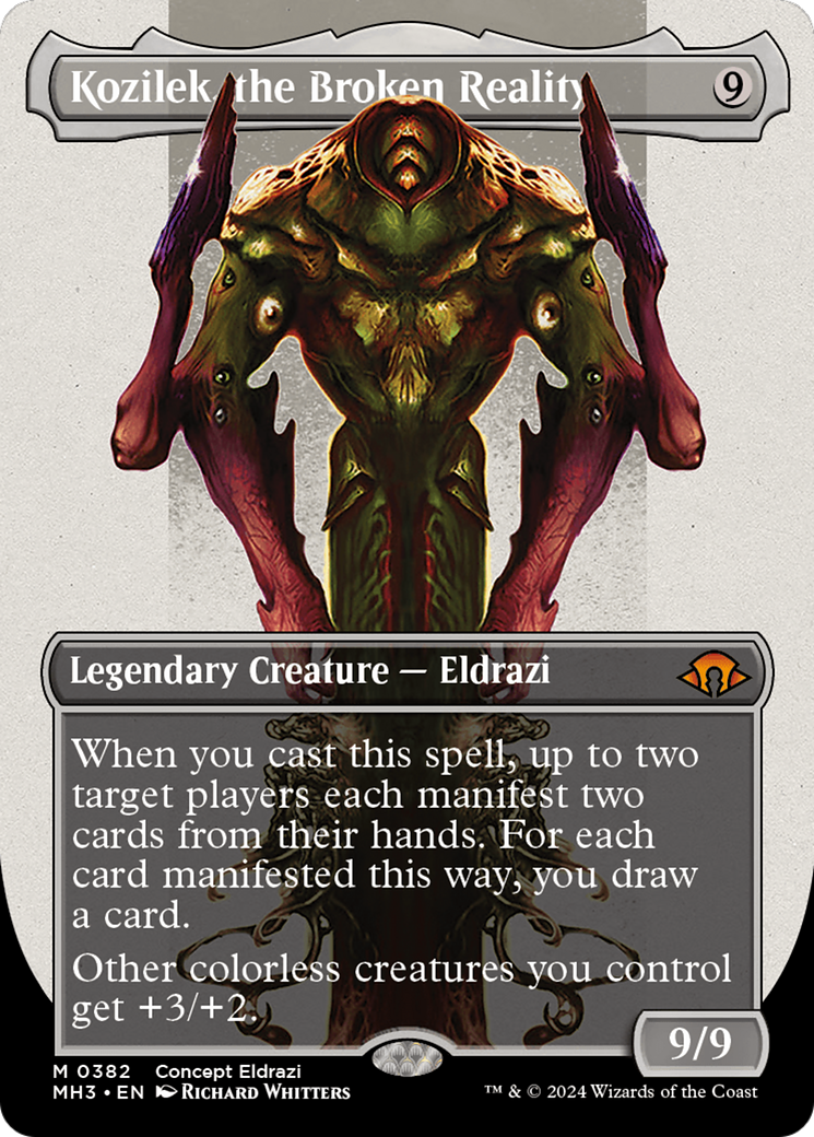 Kozilek, the Broken Reality (Borderless) (MH3-382) - Modern Horizons 3 (Borderless)
