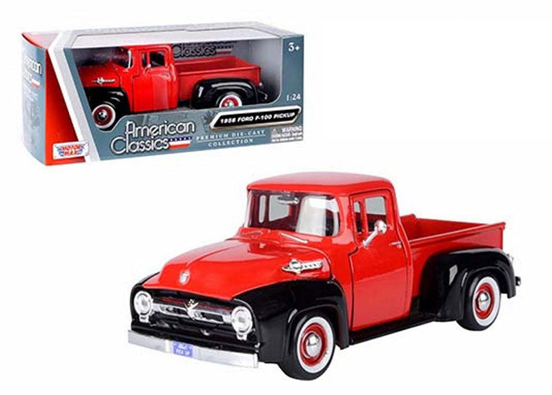 Motormax 73235AC-RDBK 1/24 Scale 1956 Ford F100 Pickup