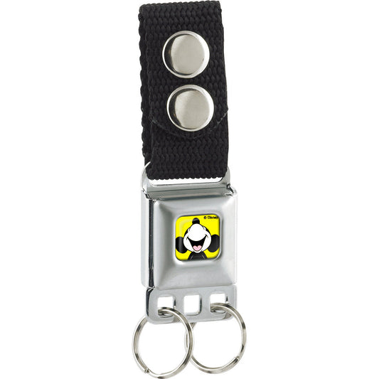 Keychain - Mickey Smiling Up Pose Full Color Yellow Black White