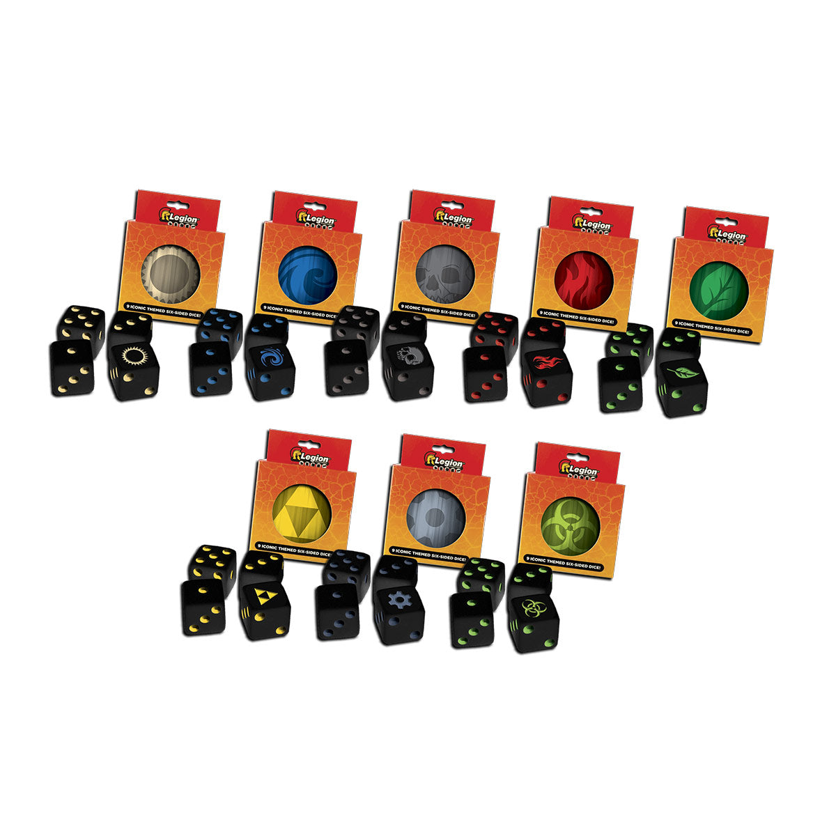 Iconic D6 Mix Dice Tin