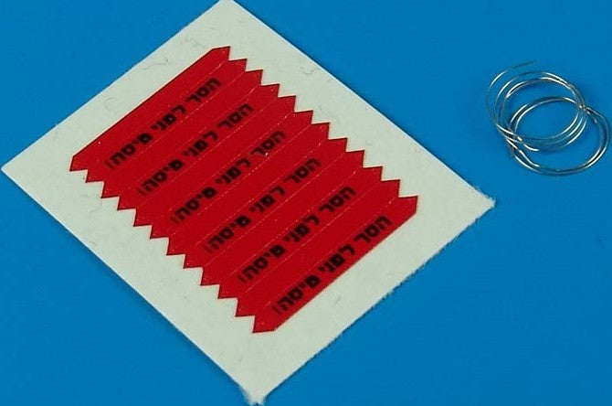 Aerobonus 480029 1/48 Remove Before Flight Flags IDF Black Lettering (Decals)